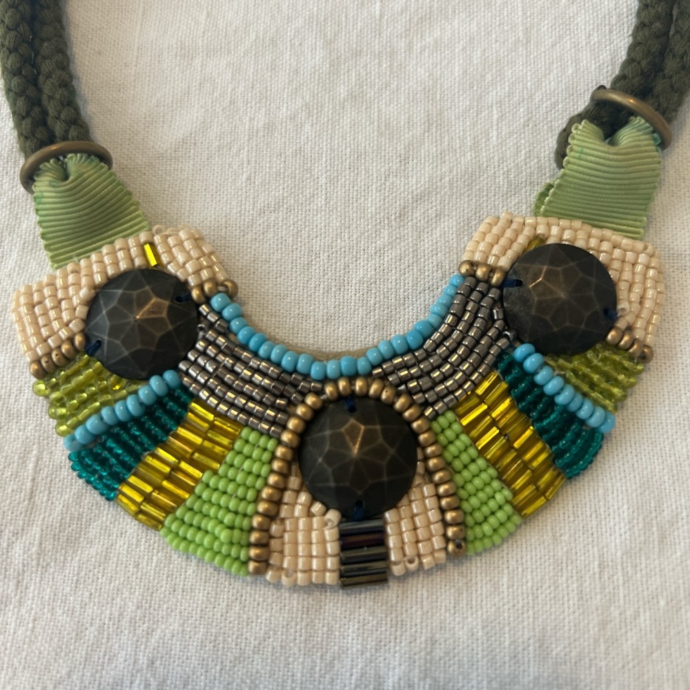 Beaded bib choker necklace from Anthropologie